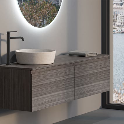 Νιπτήρας Skin Blush Concrete Beige 42x42cm